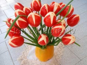 Закуска Тюльпаны к 8 марта